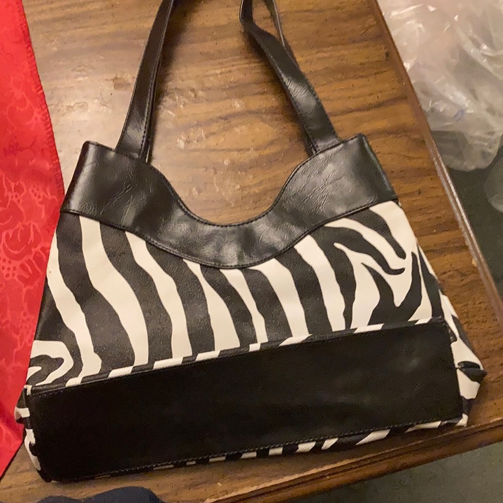 Zebra print bag